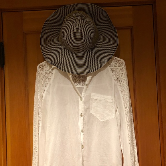 Striped beach hat - Picture 3 of 5